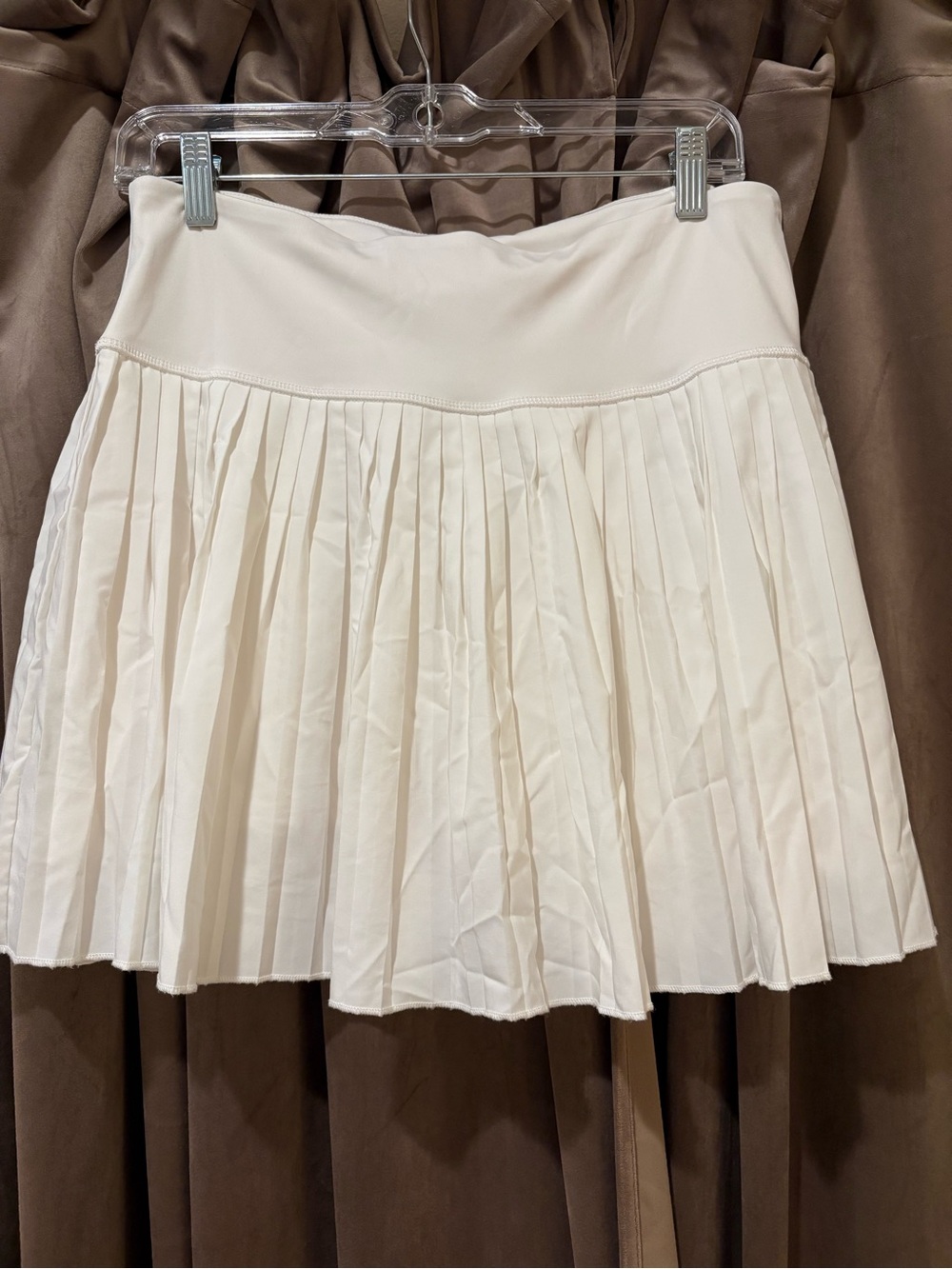 Marika Pleated Tennis Skirt Skort in White Size Large